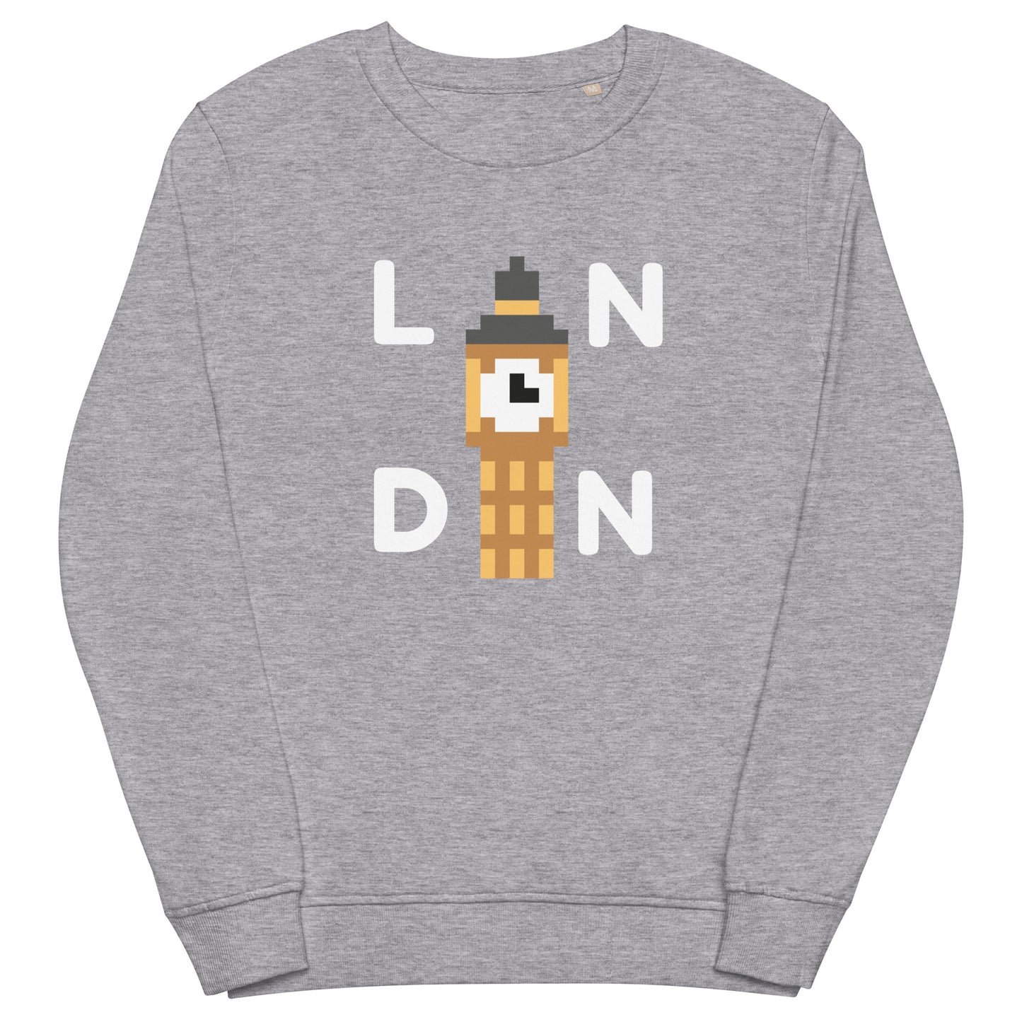 LNDN retro Big Ben sweatshirt – unisex organic cotton pullover with London design