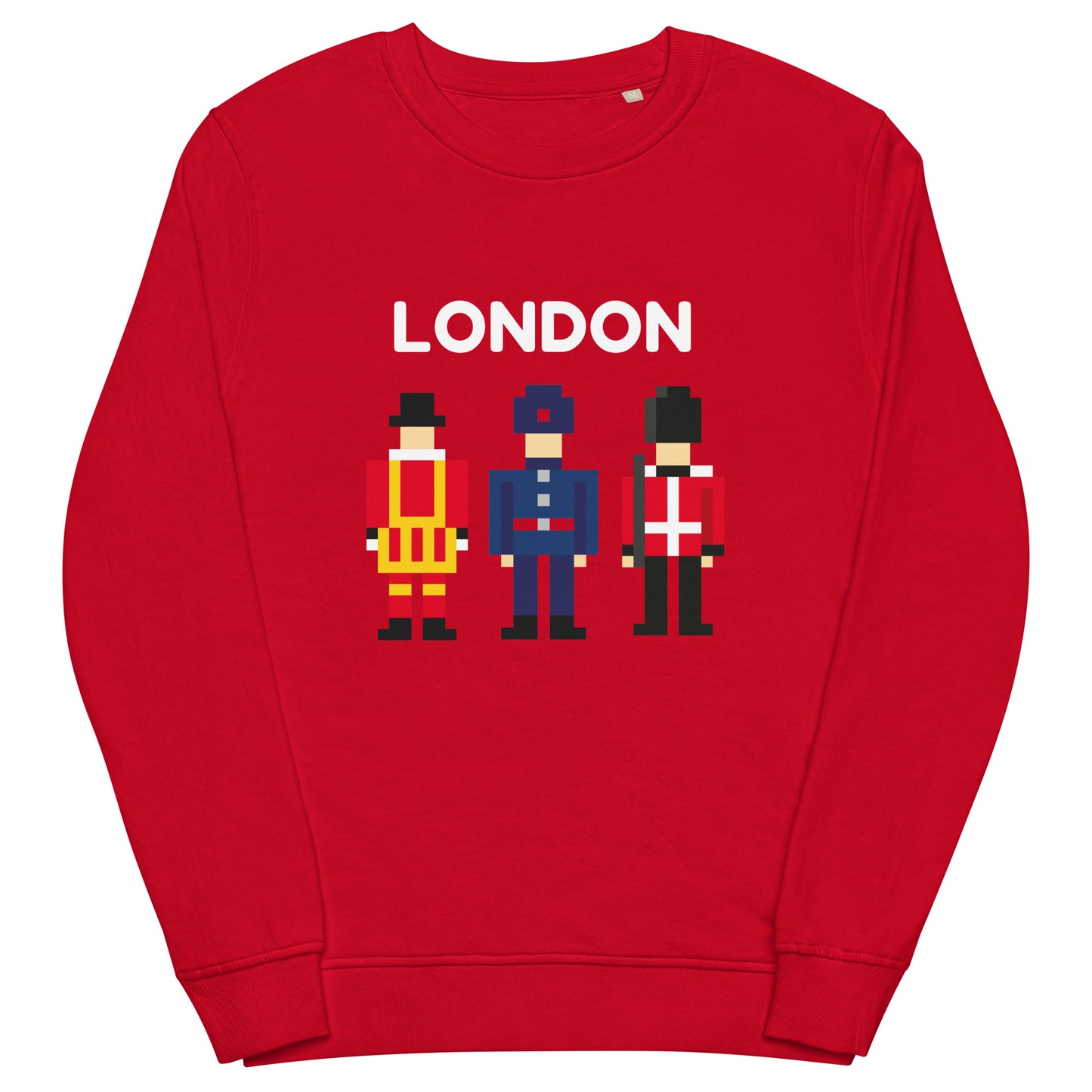 Retro pixel art British Police, Royal Guard, and Soldier sweatshirt – unisex pullover