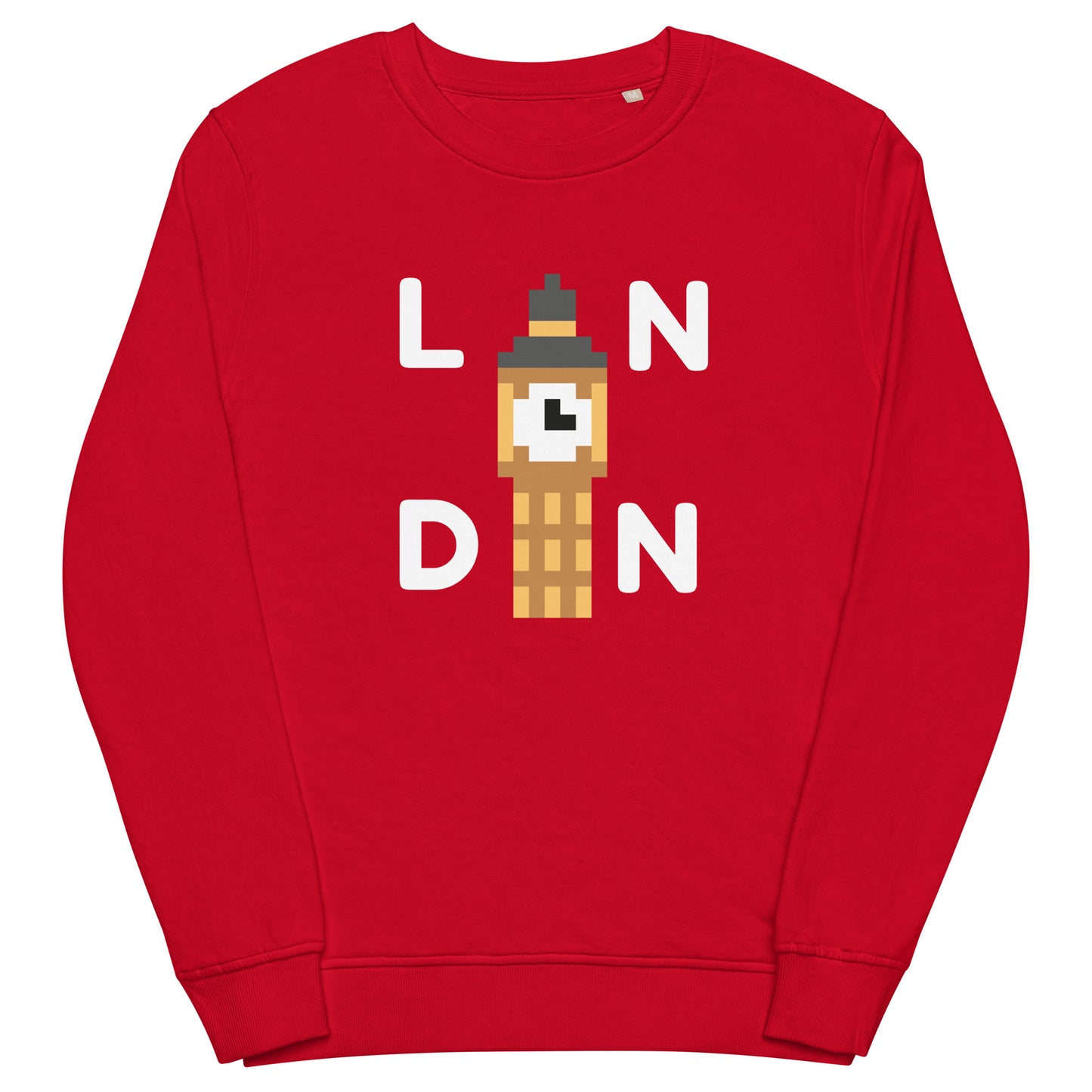 LNDN retro Big Ben sweatshirt – unisex organic cotton pullover with London design