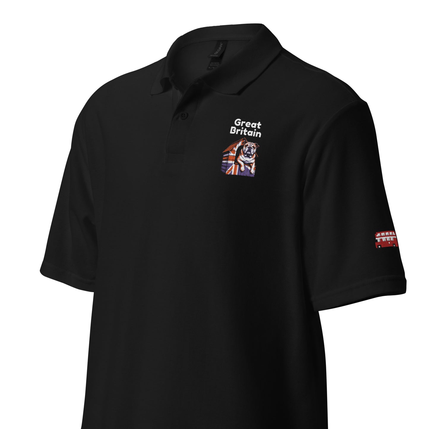 British Bulldog Within A Dog House - Unisex pique polo shirt Polo Shirt