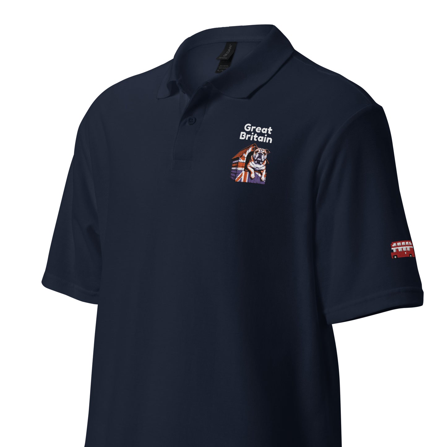 British Bulldog Within A Dog House - Unisex pique polo shirt Polo Shirt