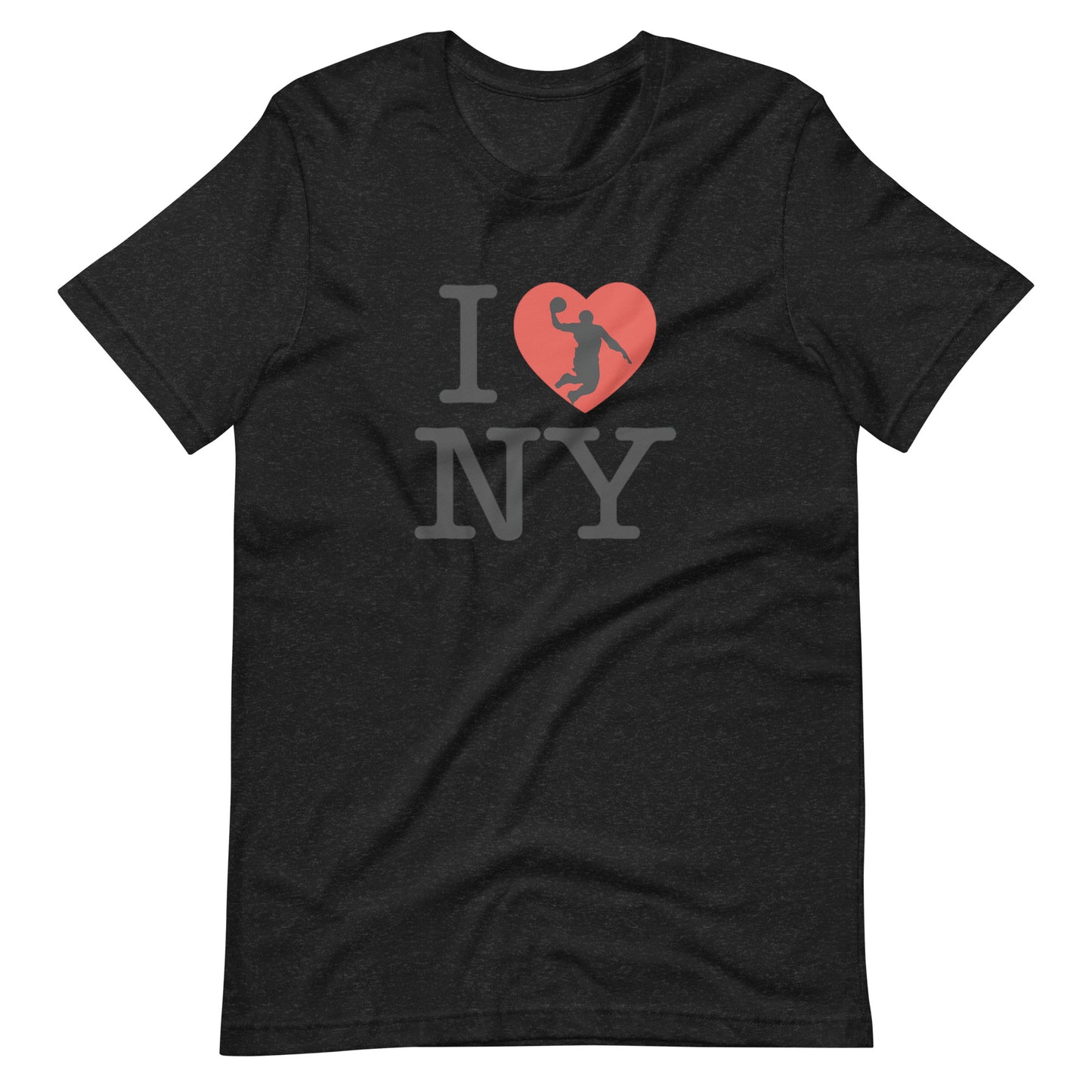 I Heart NYC Basketball - Unisex t-shirt Black Heather t-shirt