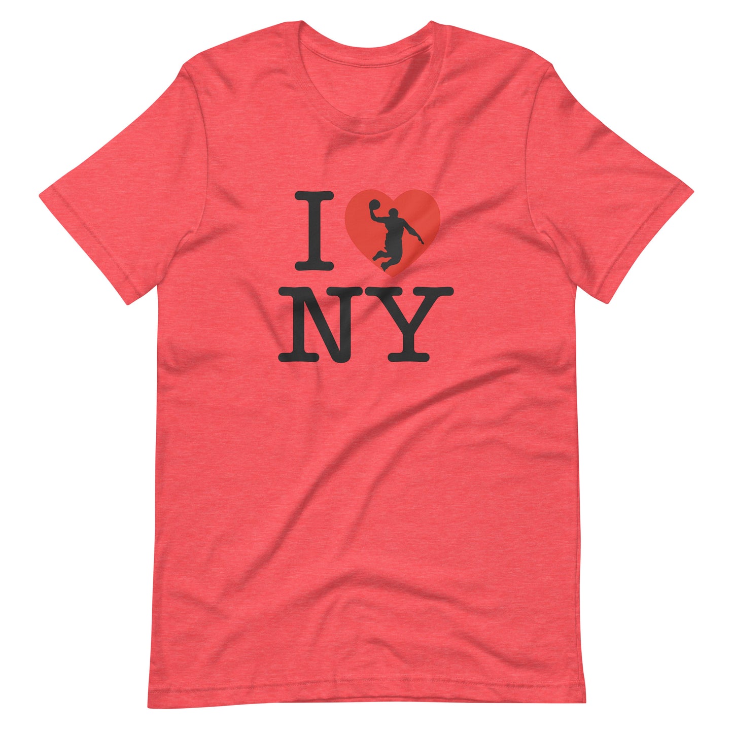 I Heart NYC Basketball - Unisex t-shirt Heather Red t-shirt
