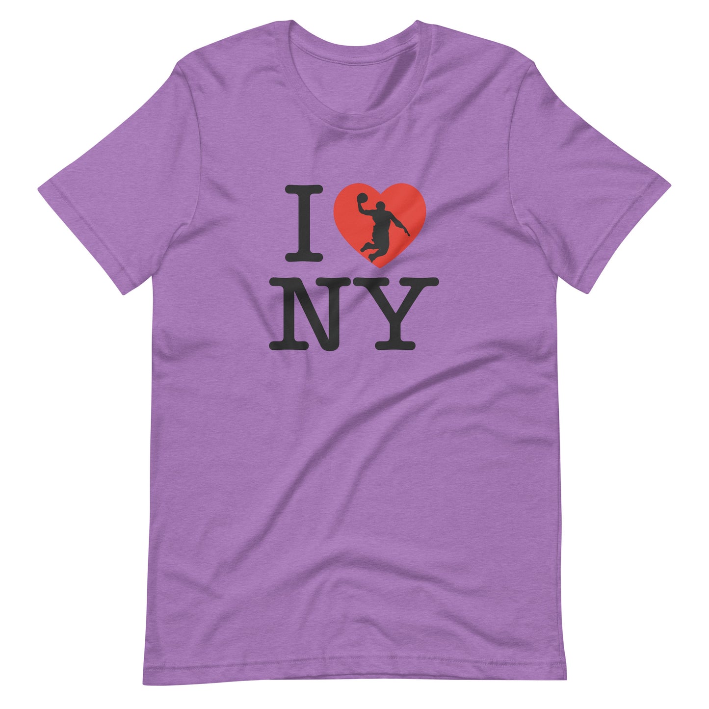 I Heart NYC Basketball - Unisex t-shirt Heather Team Purple t-shirt
