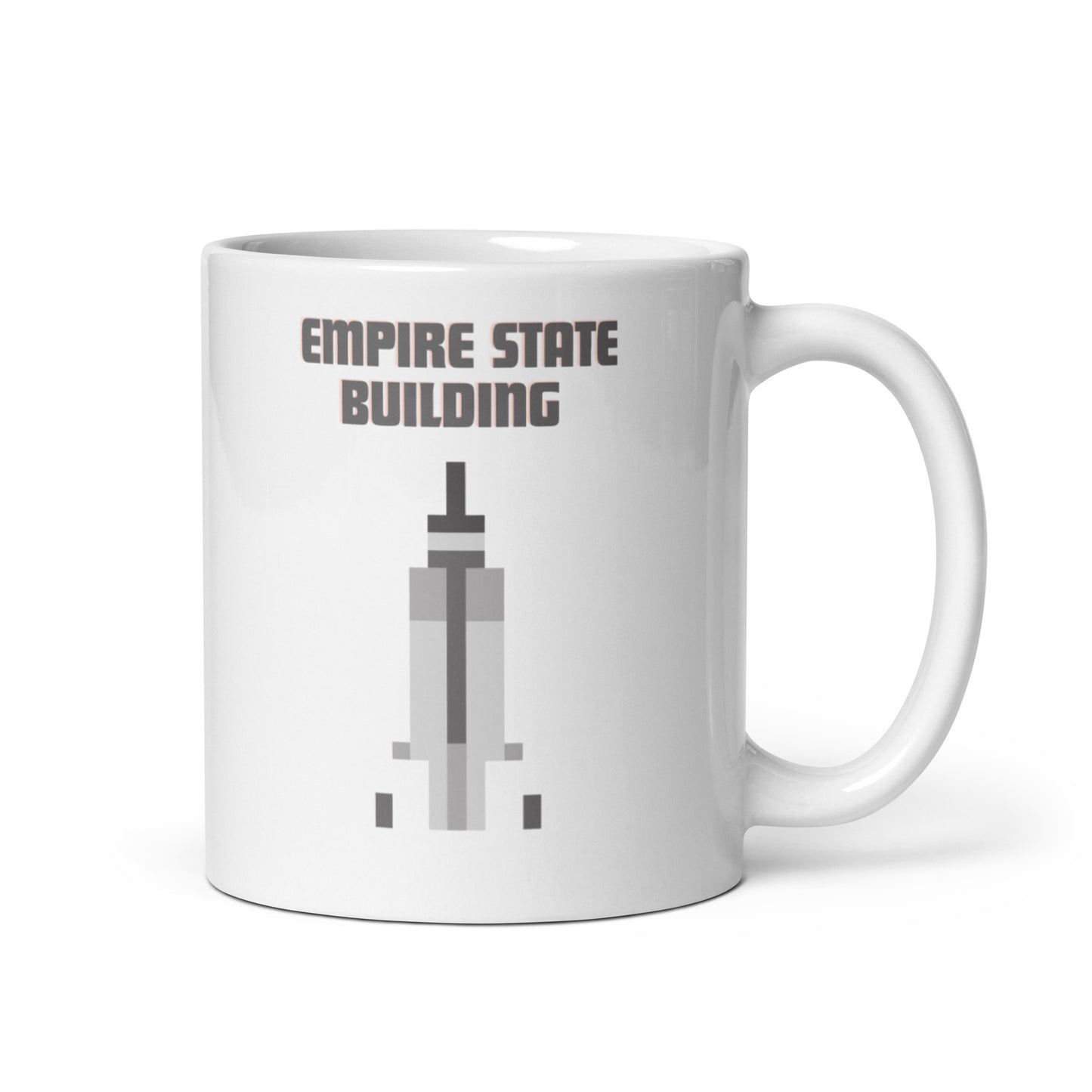 Empire State Building Pixelated Design - White glossy mug 11 oz Mug