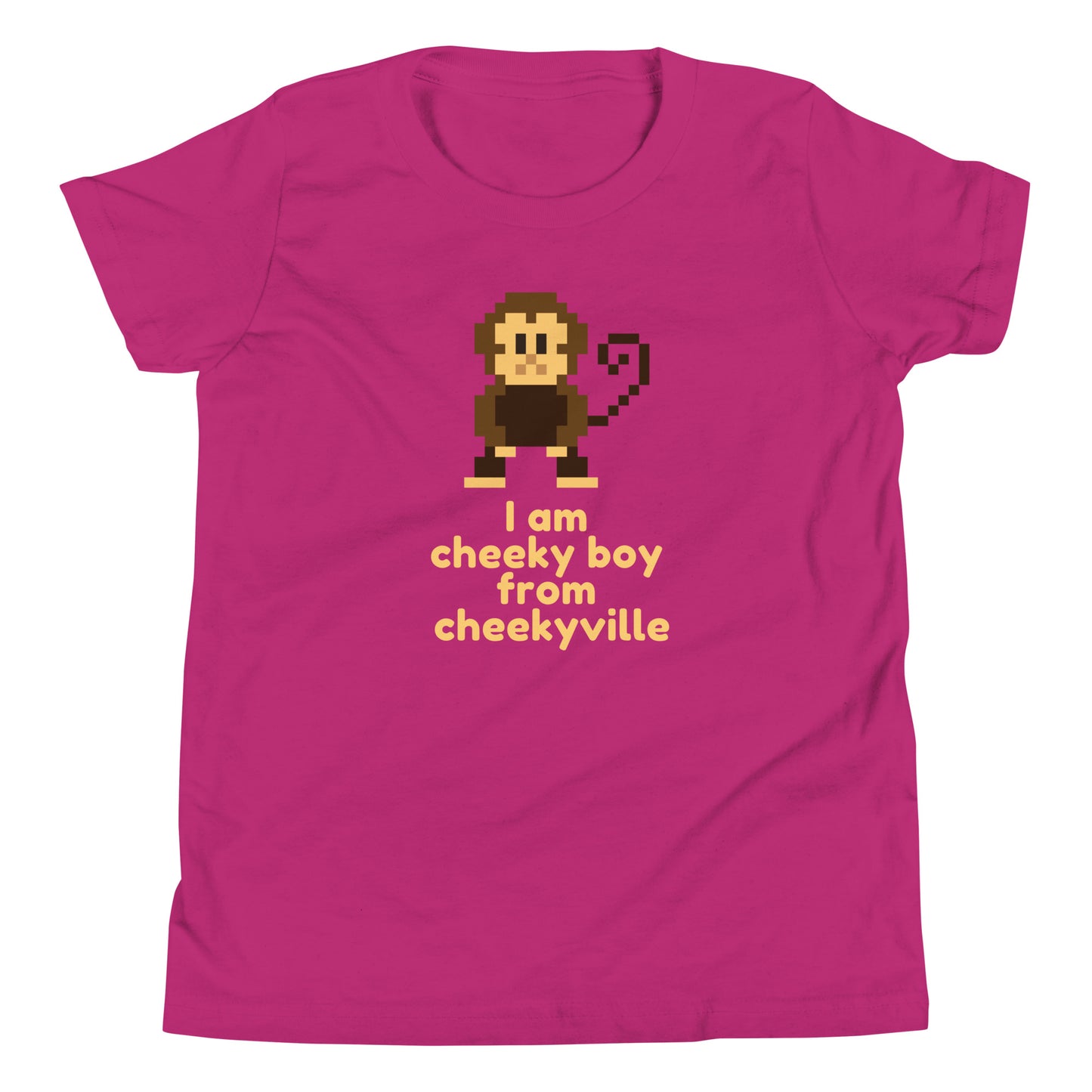 Cheeky Boy from CheekyVille Youth Short Sleeve T-Shirt Berry t-shirt