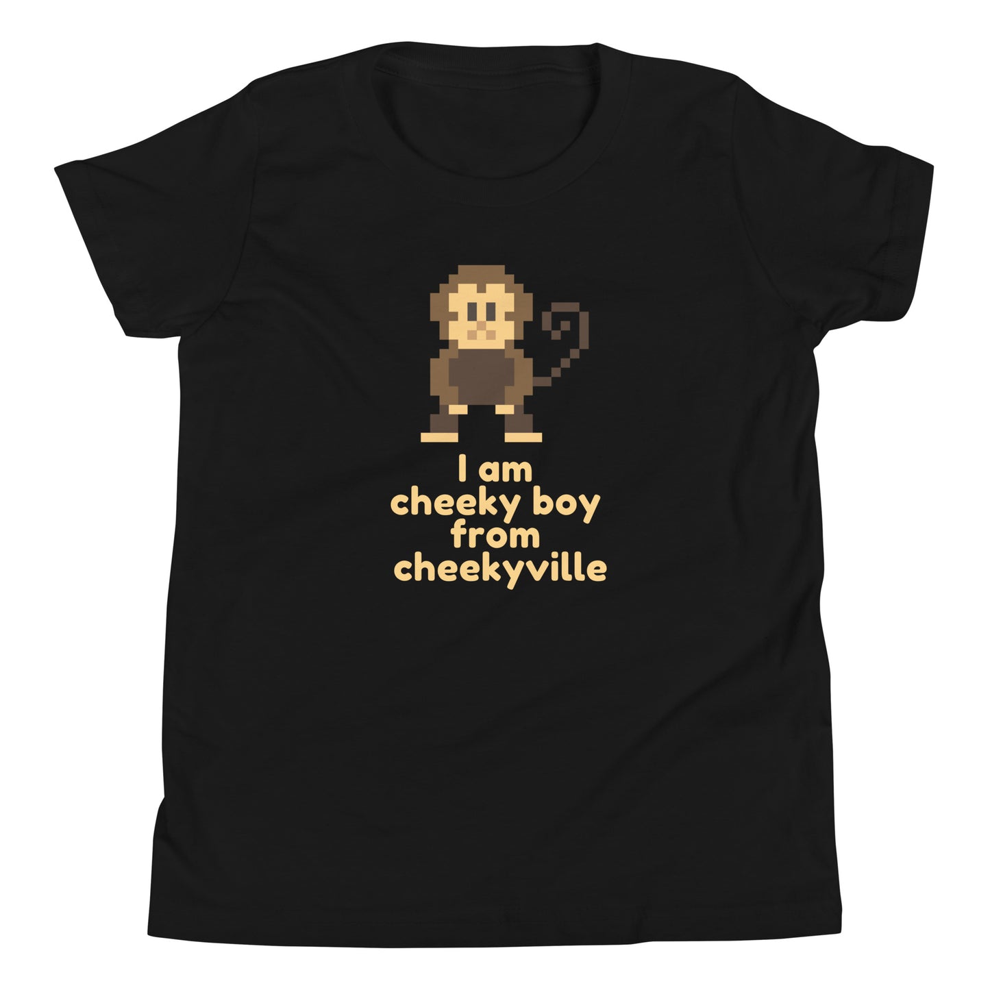 Cheeky Boy from CheekyVille Youth Short Sleeve T-Shirt Black t-shirt