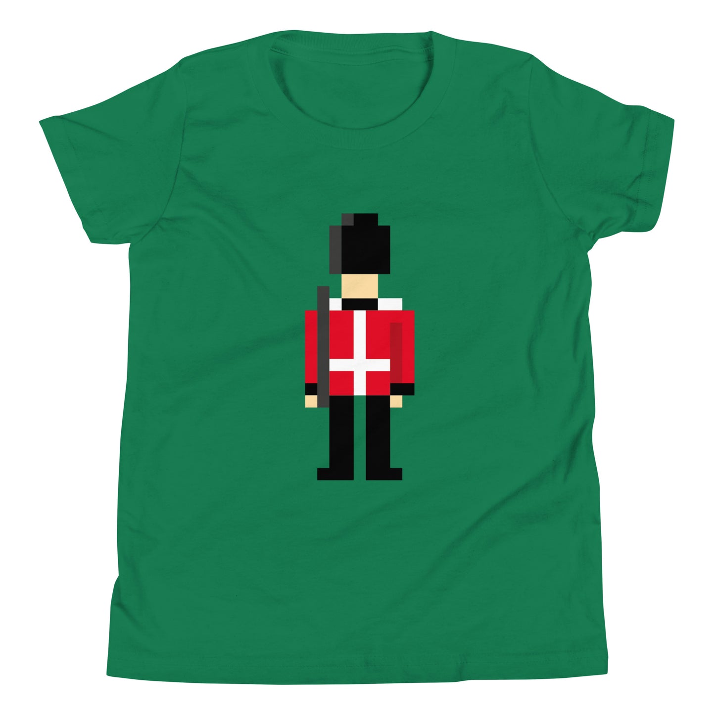 Retro Pixelated Royal Guard T-Shirt – British Soldier Youth Short Sleeve Tee - Souvenir for visitors British/USA Gift Kelly t-shirt