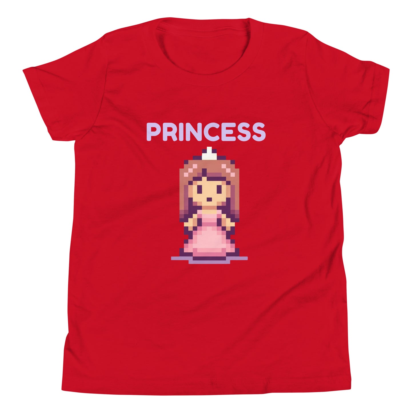 Princess T-Shirt for Girls – Cute & Beautiful Youth Short Sleeve Tee Red t-shirt