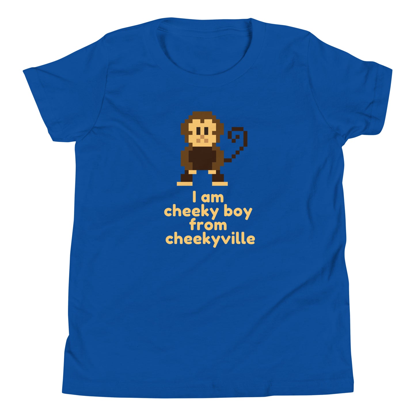 Cheeky Boy from CheekyVille Youth Short Sleeve T-Shirt True Royal t-shirt