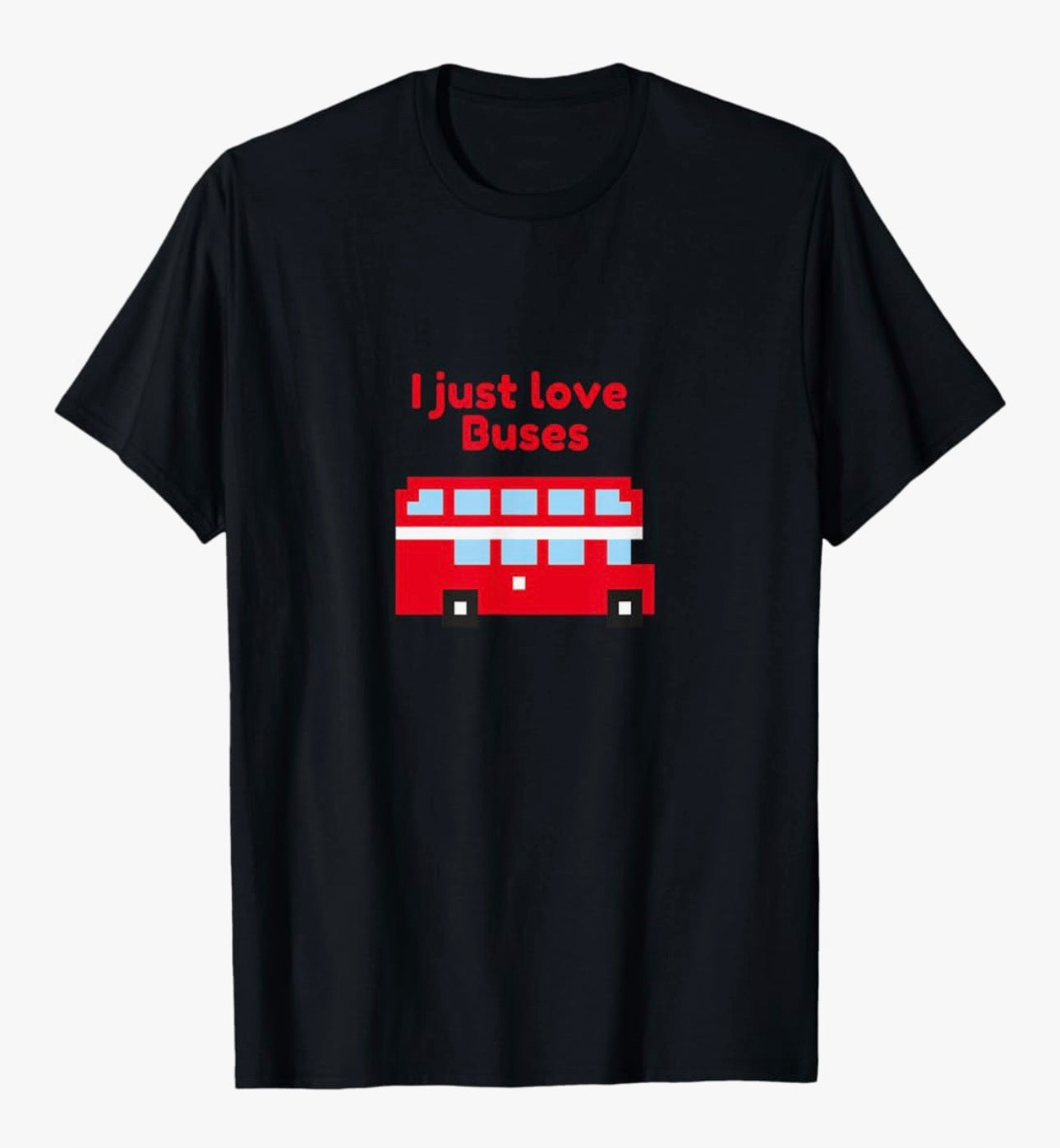 I just love buses retro pixel art london bus t shirt 