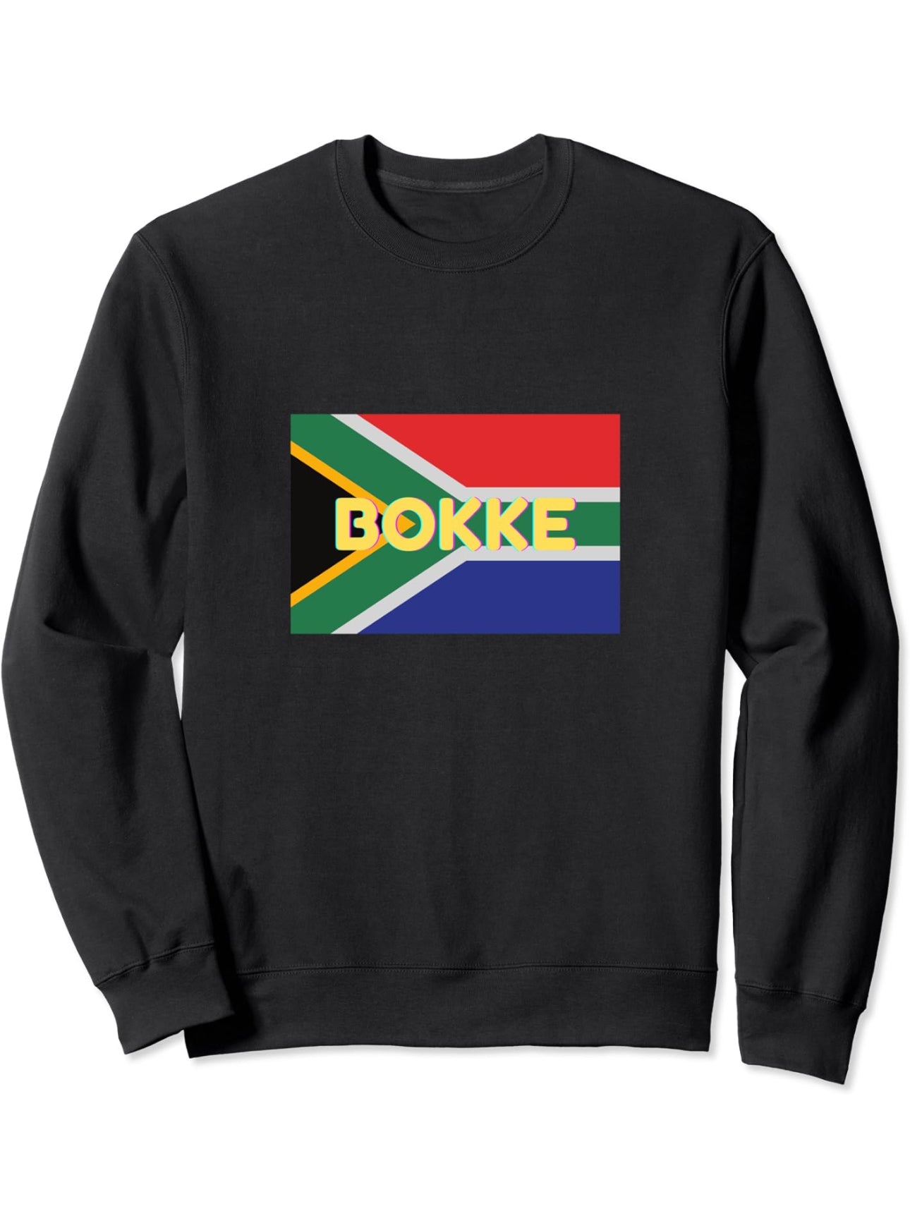 Sweatshirt featuring the South African Bokke logo with the South African flag, symbolizing national pride and sporting spirit.