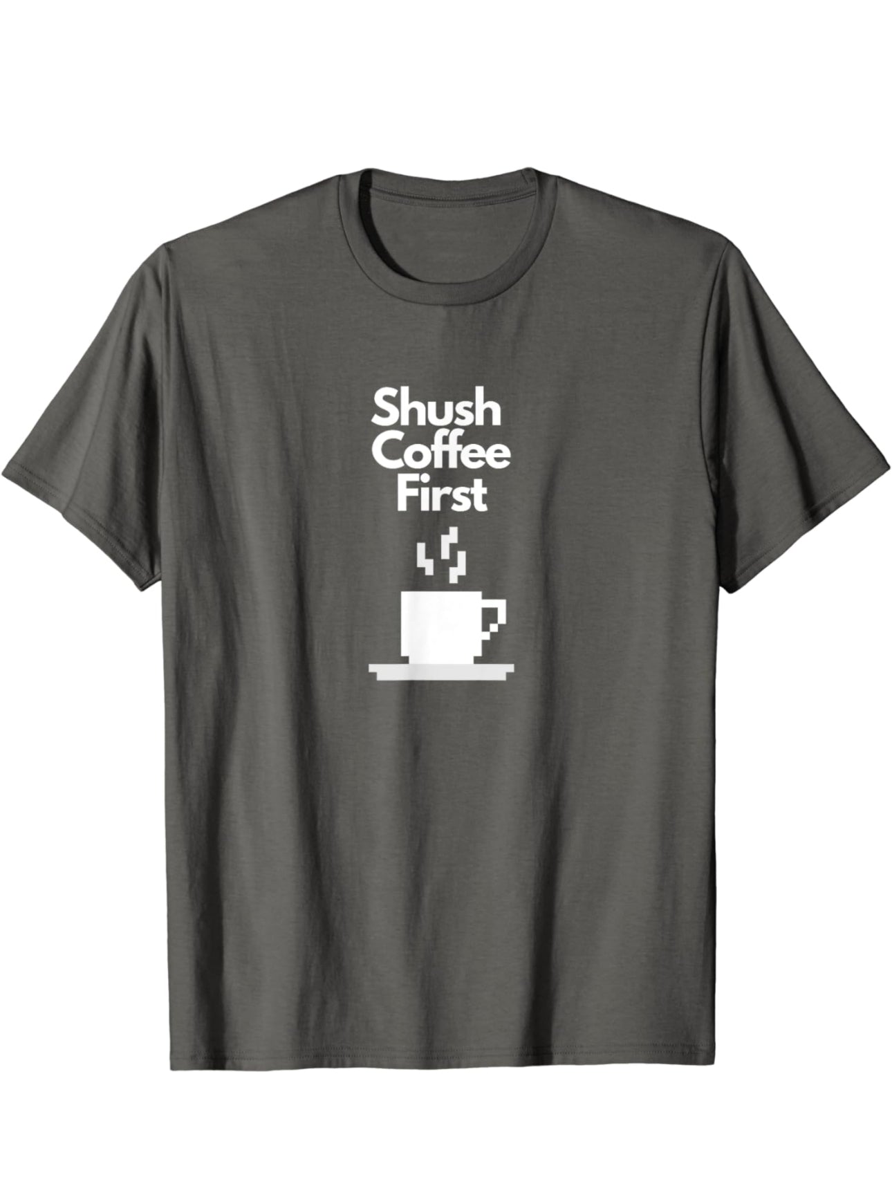 A cozy sweatshirt featuring the playful “Shush… Coffee First” slogan, perfect for coffee lovers, caffeine addicts, and baristas. This funny coffee hoodie makes a great gift for those who can’t start their day without their morning brew.