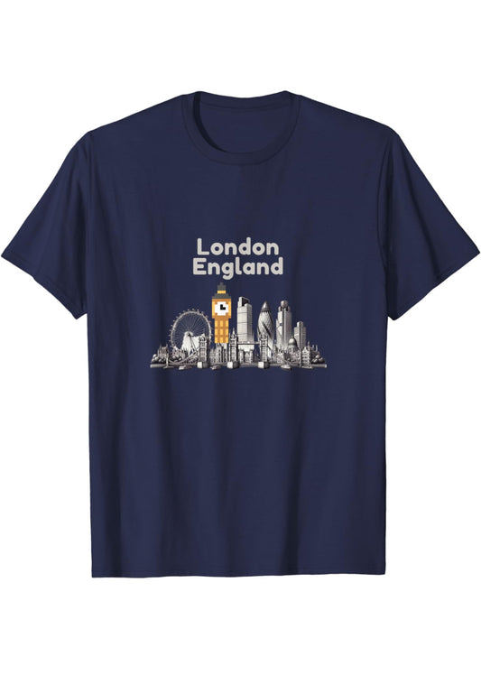 London Skyline With Colourful Pixelated Big Ben T-Shirt