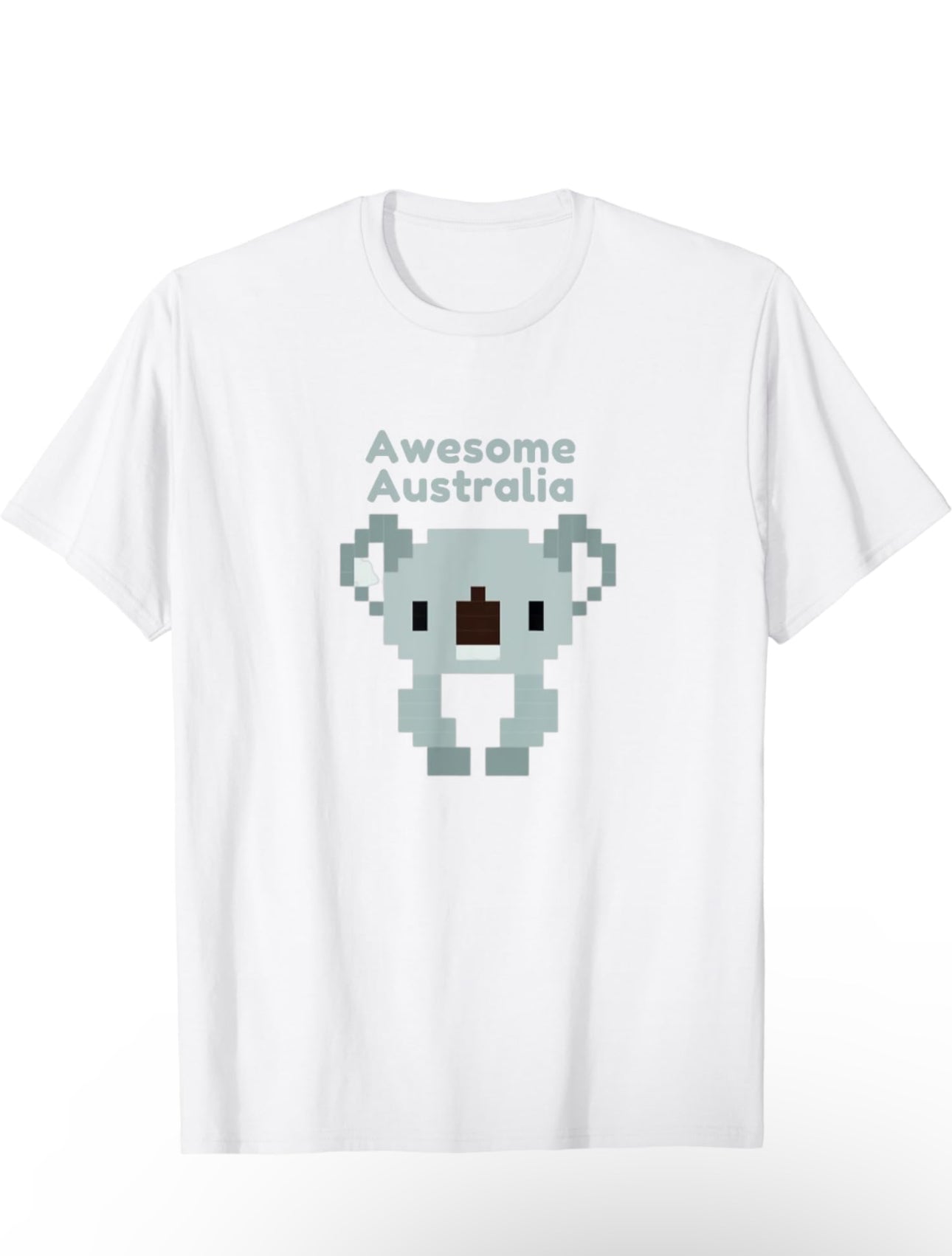 A pixelated Australian Koala Bear with the words Awesome Australia above the animal