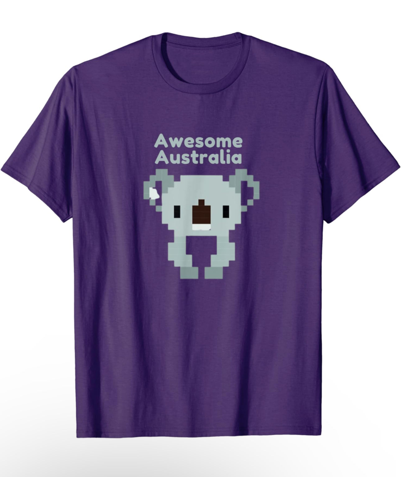 A pixelated Australian Koala Bear with the words Awesome Australia above the animal