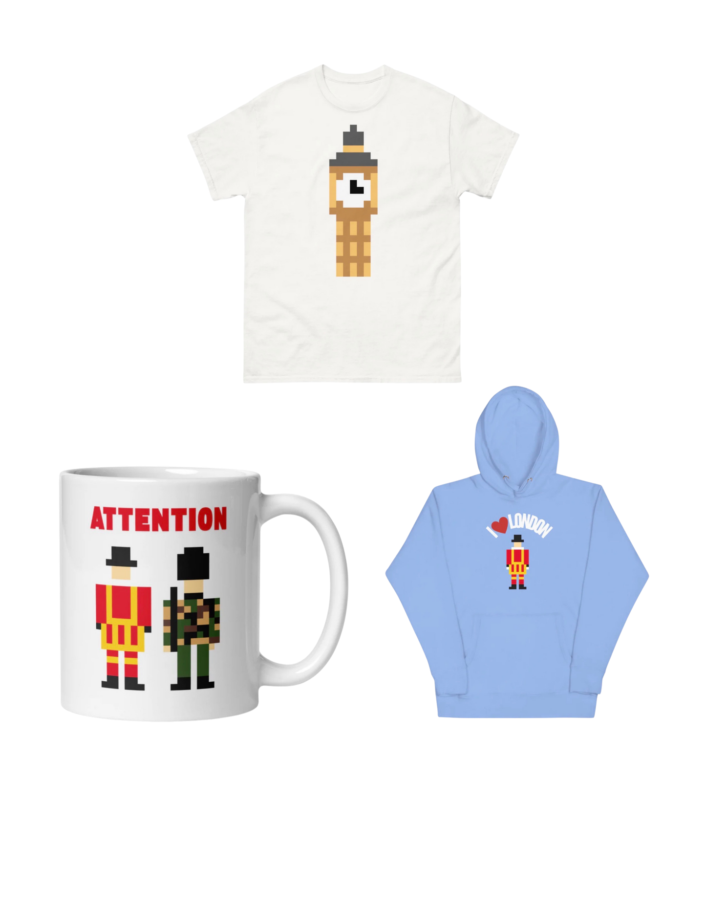 London Souvenir Gift Bundle - Retro Pixel Art Collection