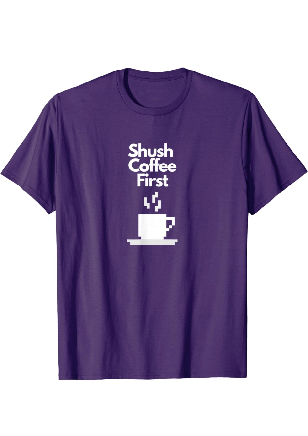 A cozy sweatshirt featuring the playful “Shush… Coffee First” slogan, perfect for coffee lovers, caffeine addicts, and baristas. This funny coffee hoodie makes a great gift for those who can’t start their day without their morning brew.