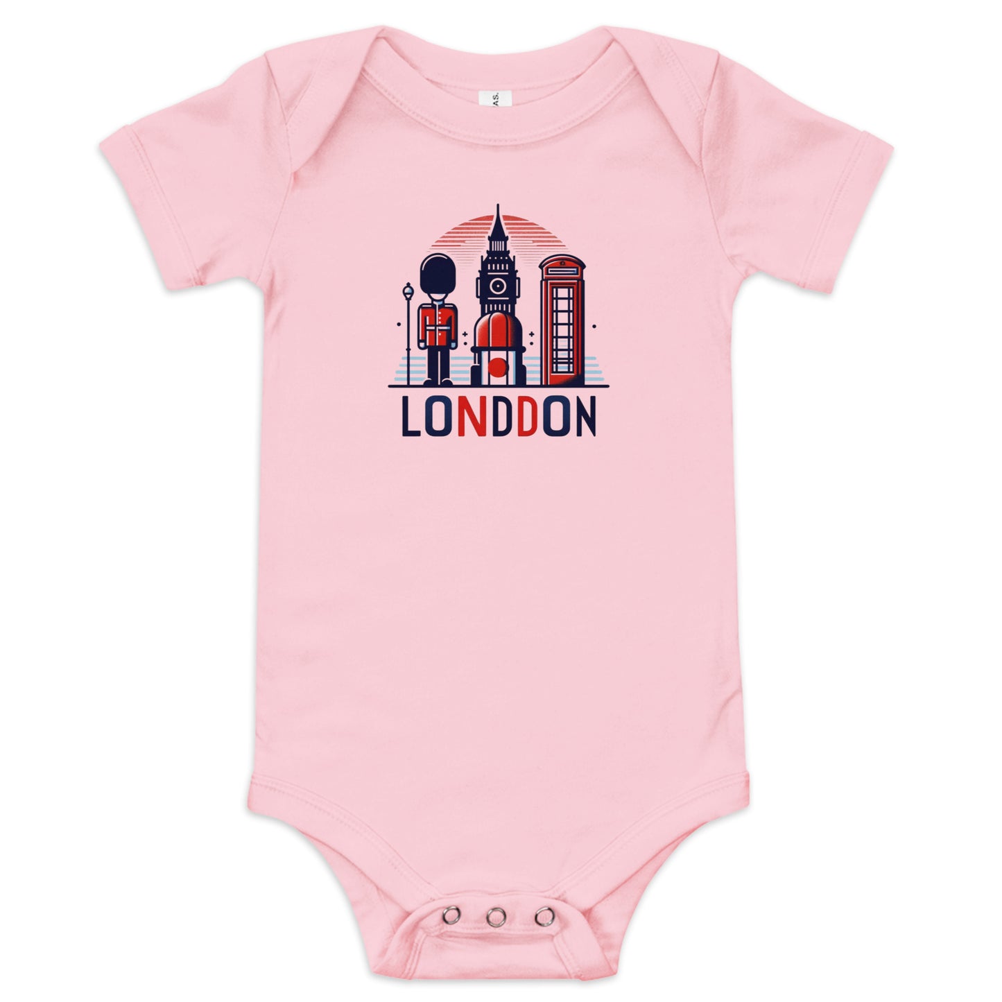 London Babygrow with royal guard, A red telephone box and Big Ben