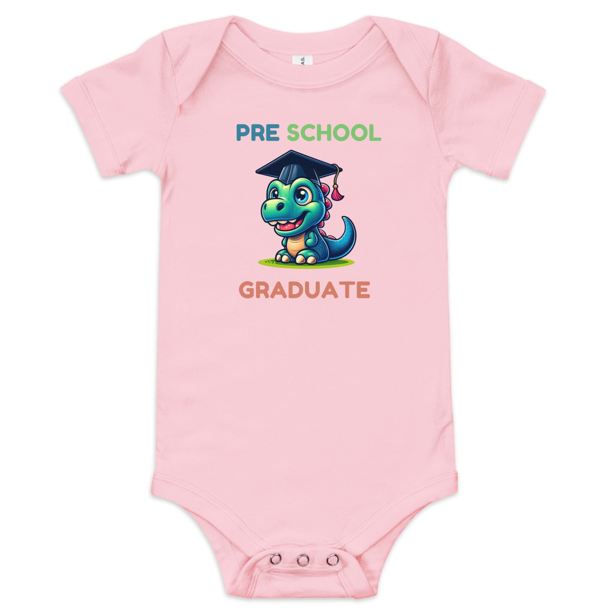 Pre School Graduate Baby short sleeve one piece Pink Babygrow