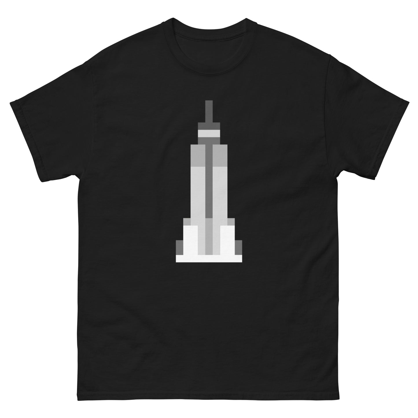 Pixel art design of The Empire State Building, New York City