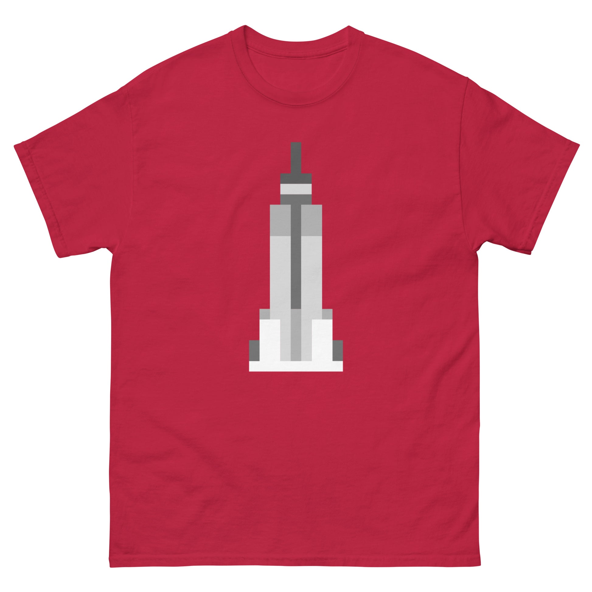 Pixel art design of The Empire State Building, New York City