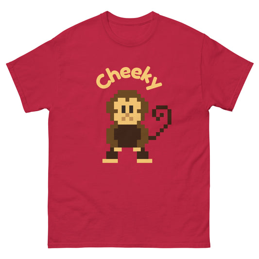 Cheeky Retro Monkey Pixelated Design - classic tee Cardinal t-shirt