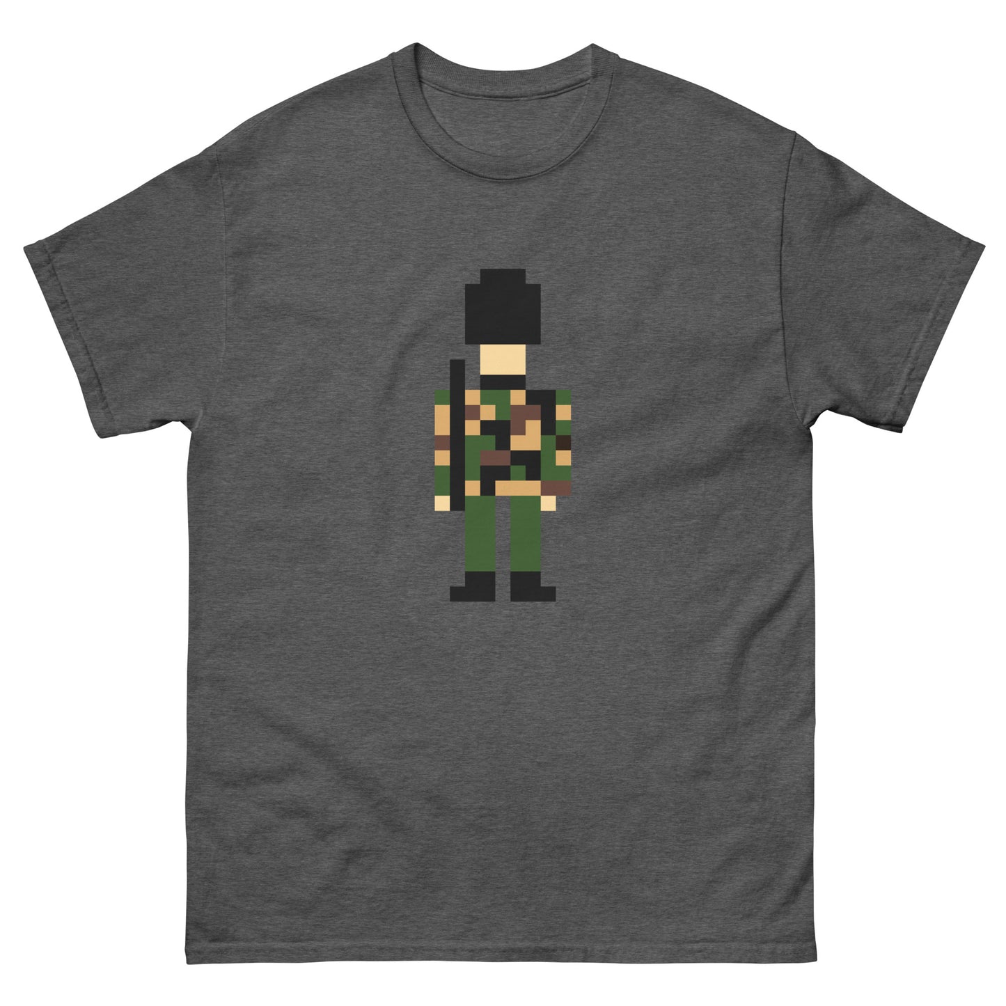 Military Soldier Pixelated Design -classic t-shirt