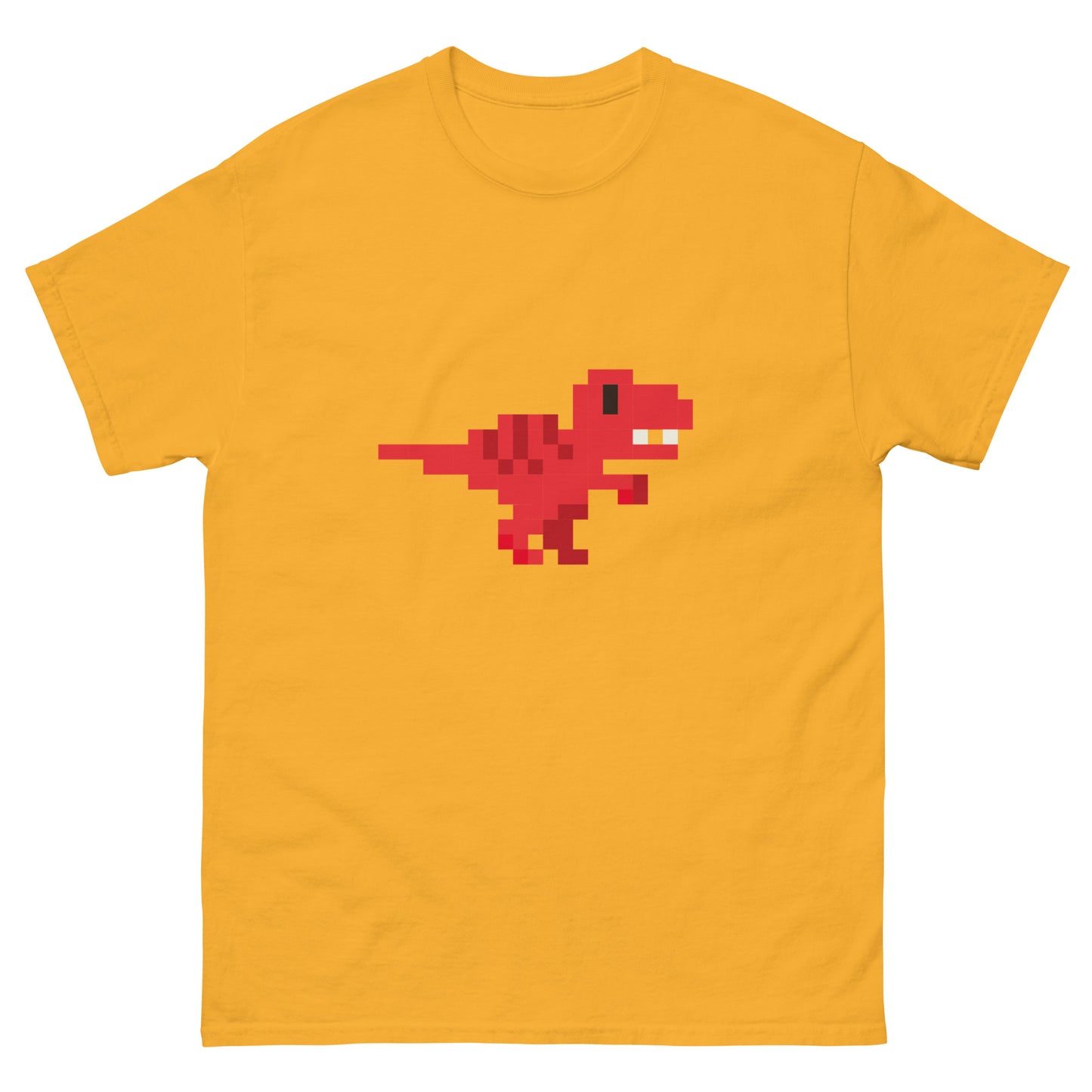 Red Pixelated Dinosaur classic tee