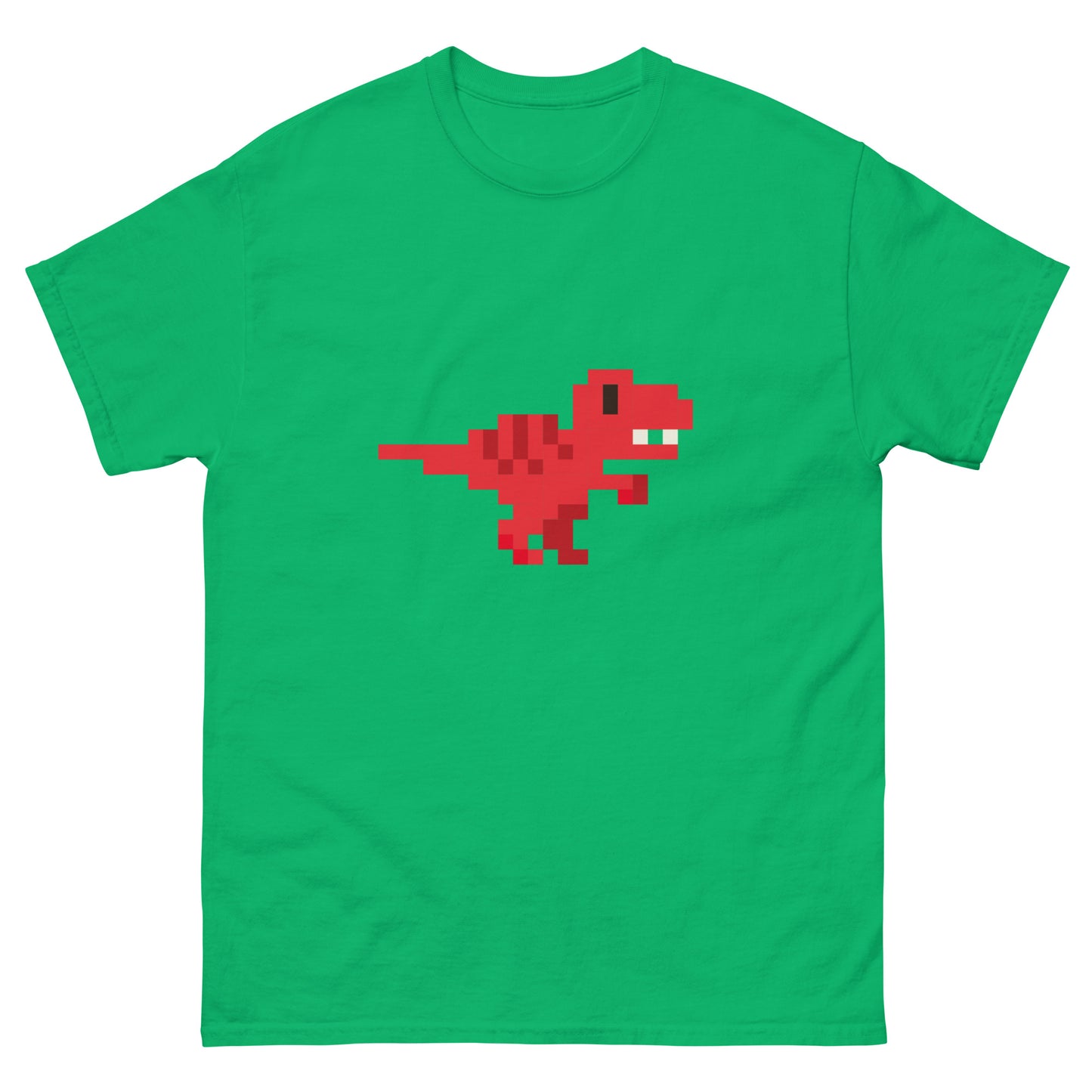 Red Pixelated Dinosaur classic tee