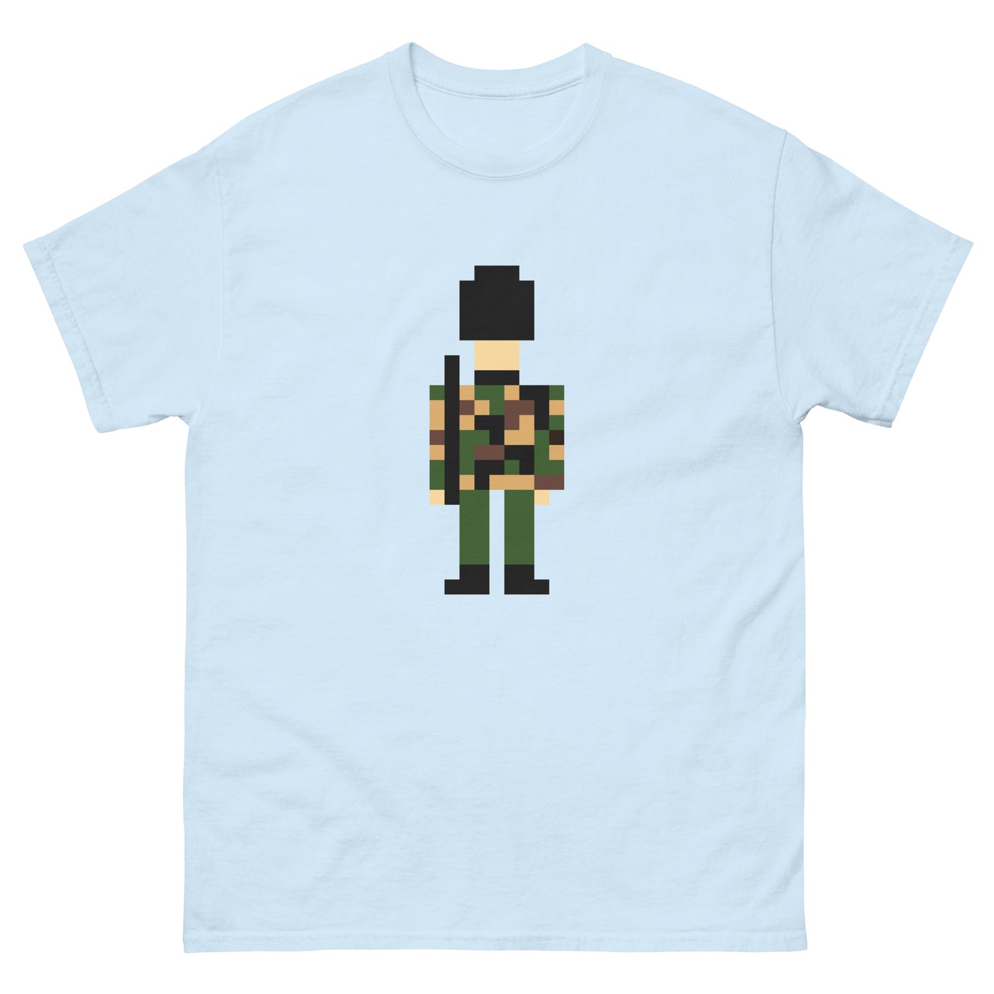 Military Soldier Pixelated Design -classic t-shirt