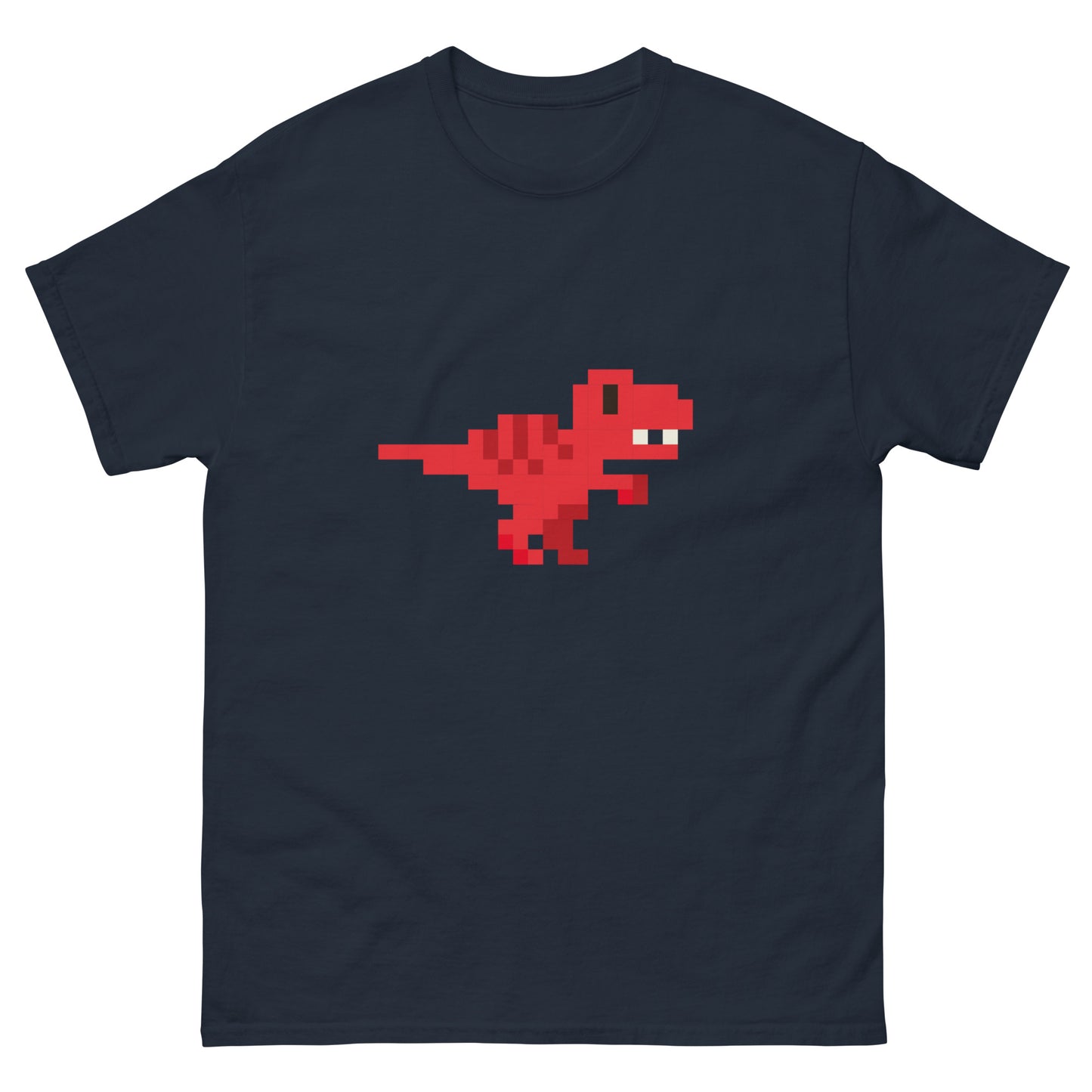 Red Pixelated Dinosaur classic tee