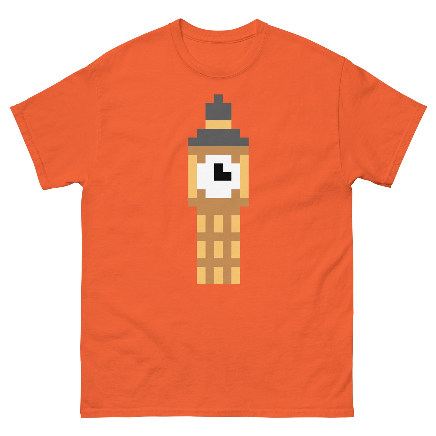 London’s Big Ben Elizabeth Tower Pixelated Design Classic tee