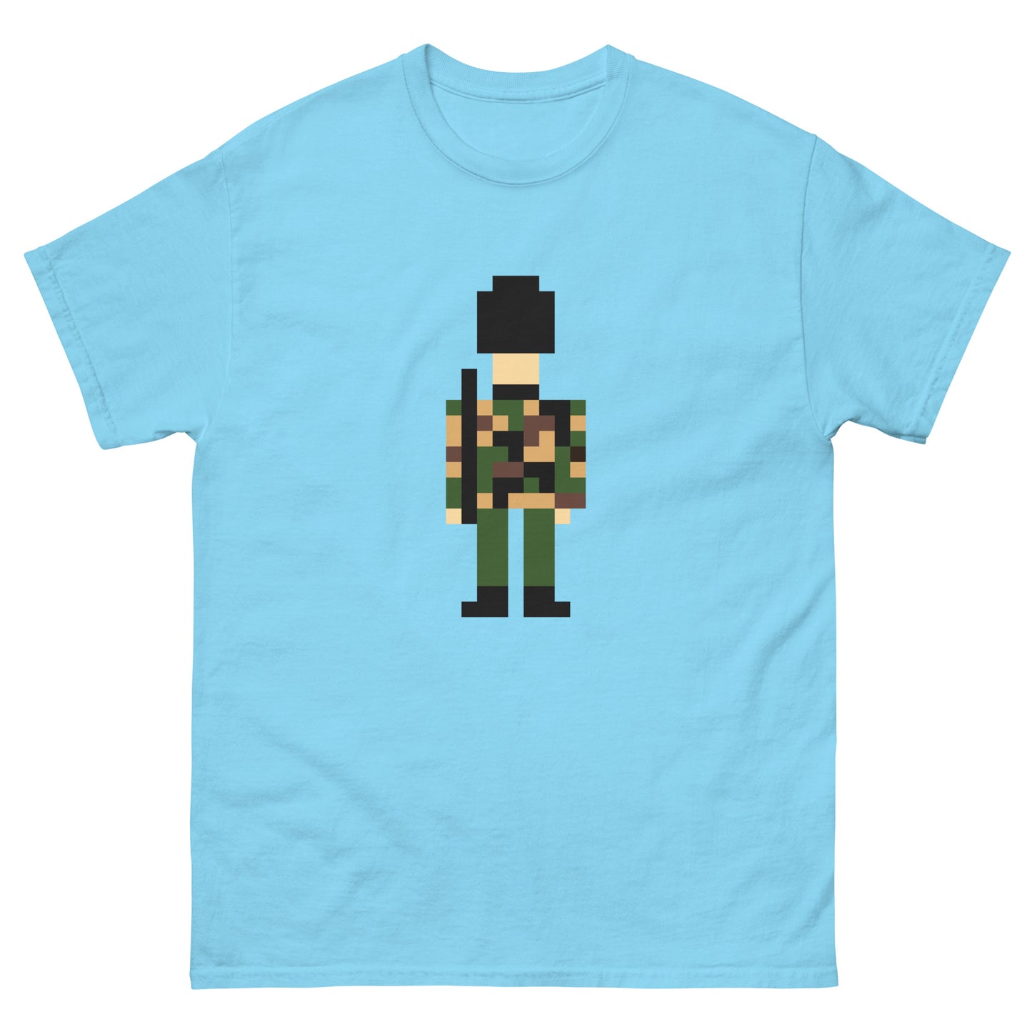 Military Soldier Pixelated Design -classic t-shirt