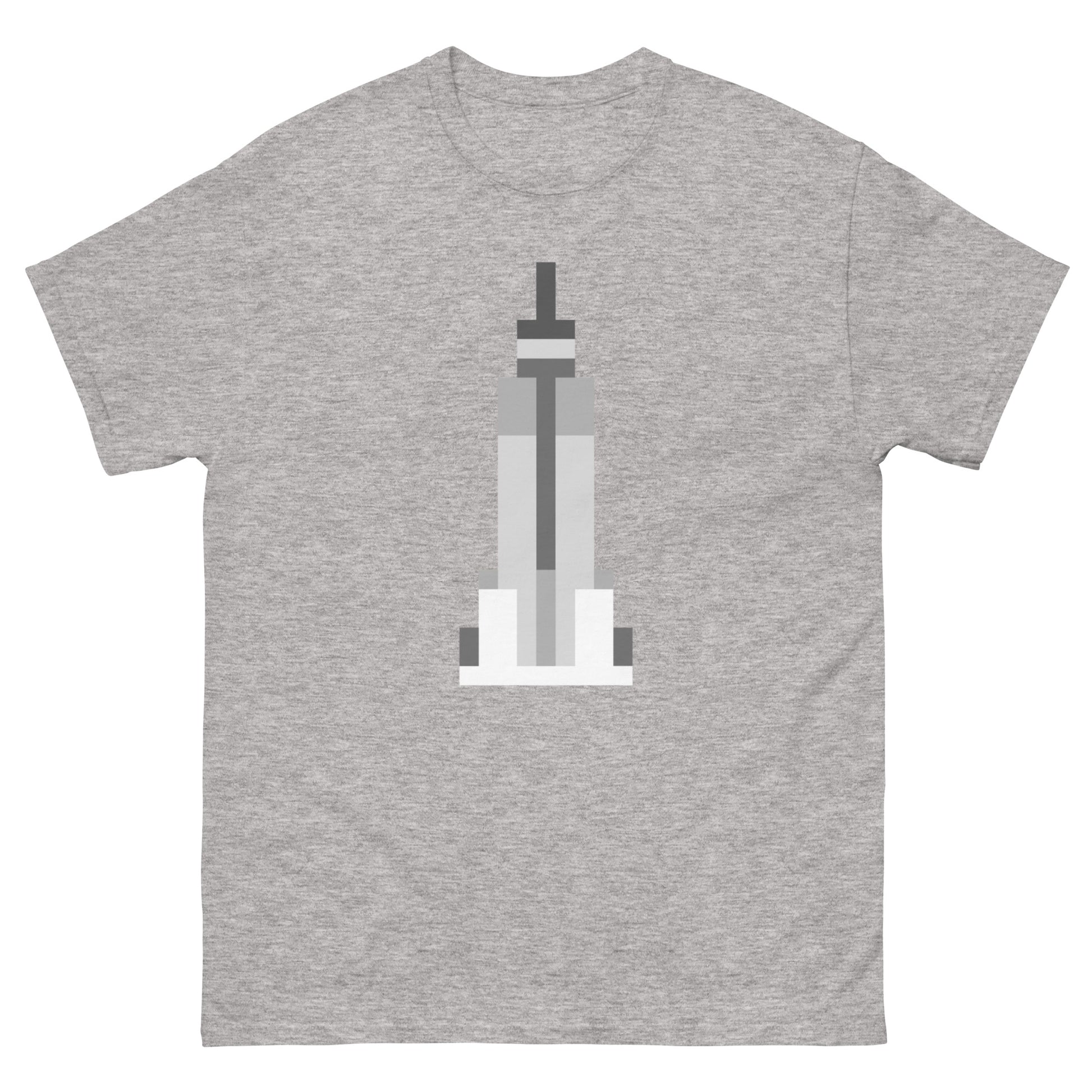 Pixel art design of The Empire State Building, New York City