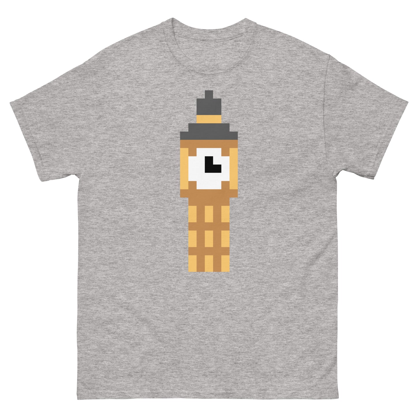 London’s Big Ben Elizabeth Tower Pixelated Design Classic tee