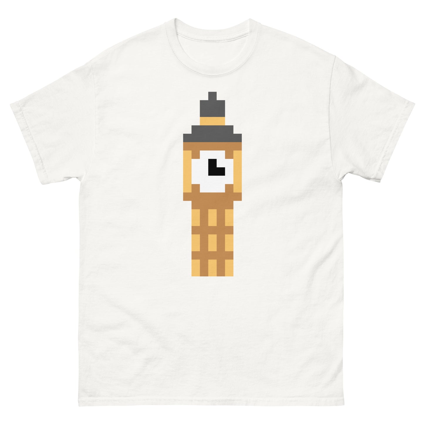 London’s Big Ben Elizabeth Tower Pixelated Design Classic tee