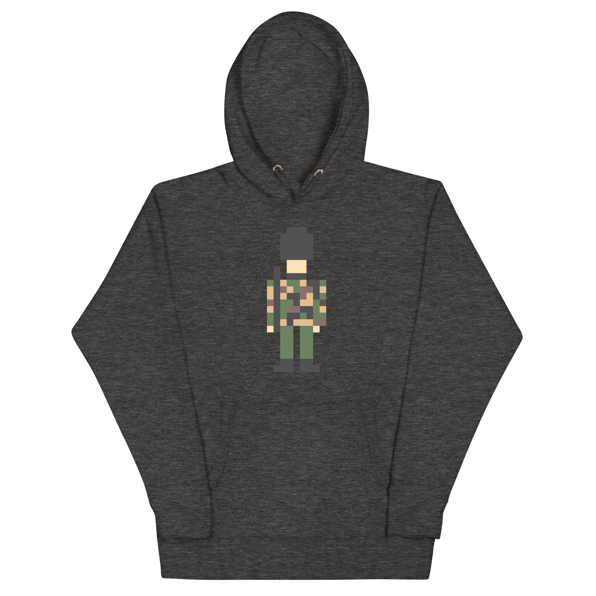 Camouflage Pixelated Soldier in Green and Black. Support our Troops