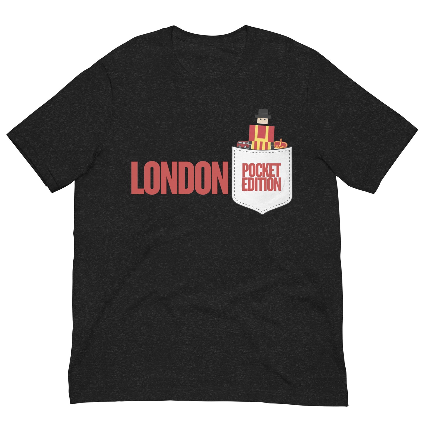 London Royal Guard Pocket Edition Unisex t-shirt Black Heather