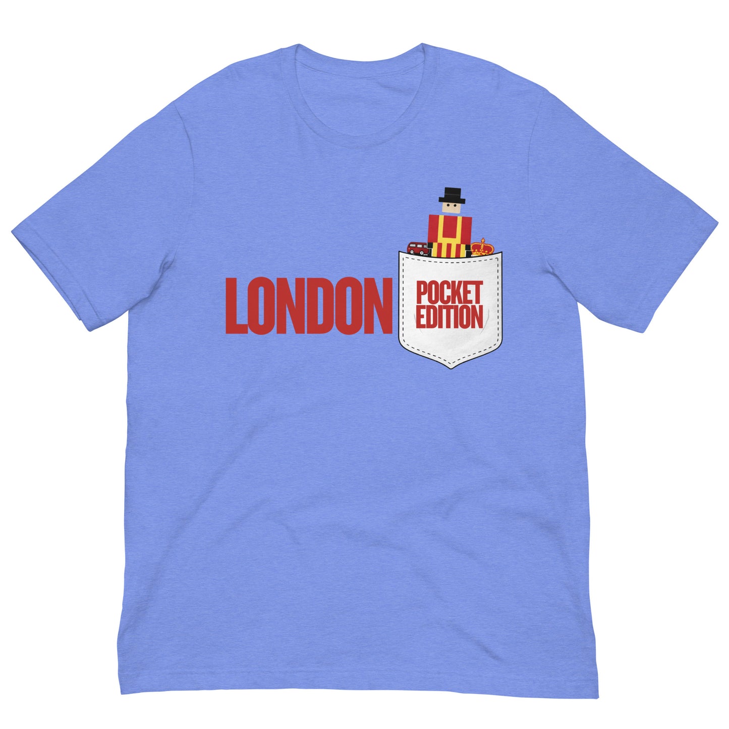 London Royal Guard Pocket Edition Unisex t-shirt Heather Columbia Blue