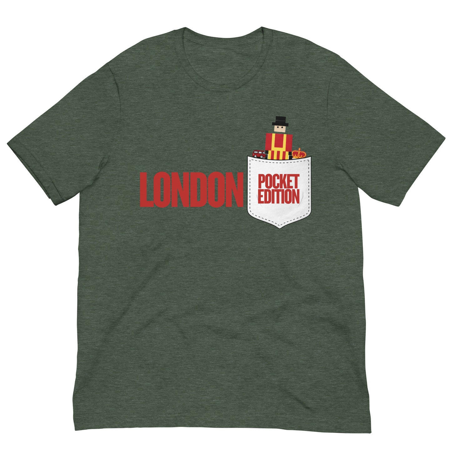 London Royal Guard Pocket Edition Unisex t-shirt Heather Forest