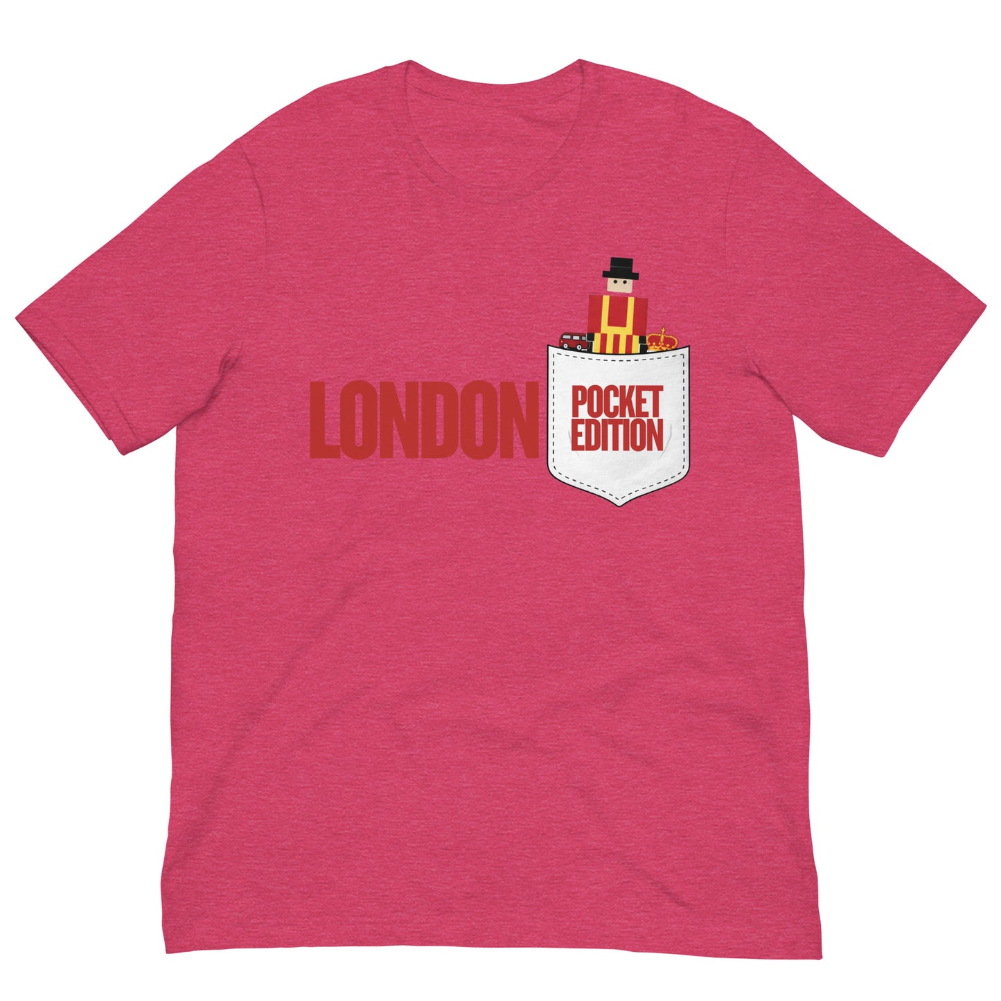 London Royal Guard Pocket Edition Unisex t-shirt Heather Raspberry