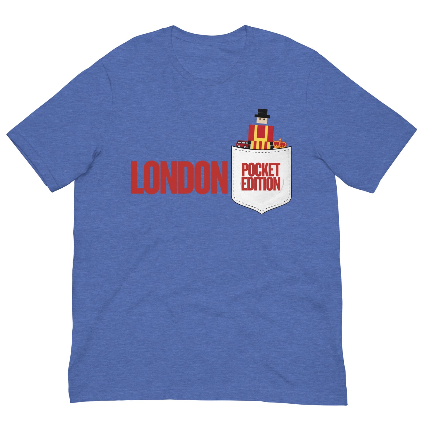 London Royal Guard Pocket Edition Unisex t-shirt Heather True Royal