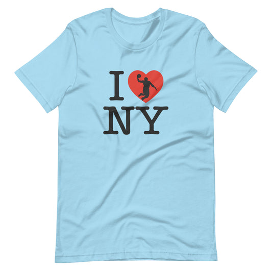I Heart NYC Basketball - Unisex t-shirt Ocean Blue t-shirt
