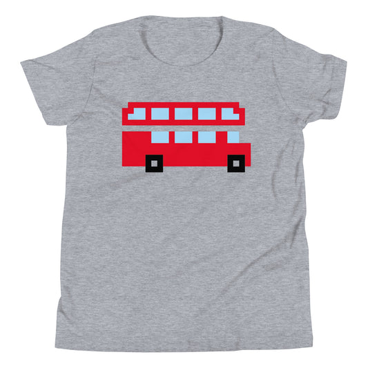 Red London Retro Double Decker Bus Youth Short Sleeve T-Shirt Athletic Heather t-shirt