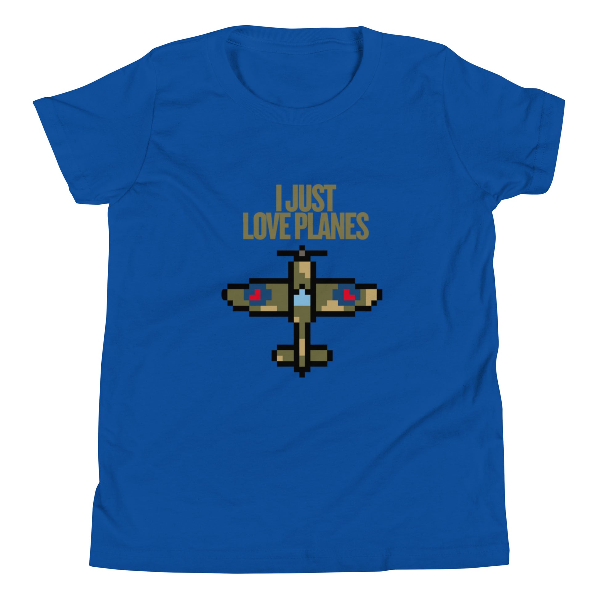I Just Love Planes - Youth Short Sleeve T-Shirt True Royal t-shirt